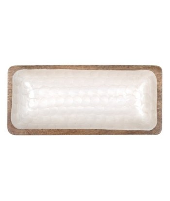 ORIGEN Home Decor Bandeja Pequeña Cajas Y Bandejas | Bandeja de Vajilla Crudo Rectangular - 5x33x15cm