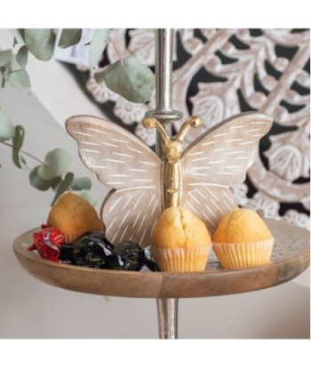 ORIGEN Home Decor Mariposa De Madera Animales Bohemio | Figura de Mariposa Marrón - 14x18x3cm