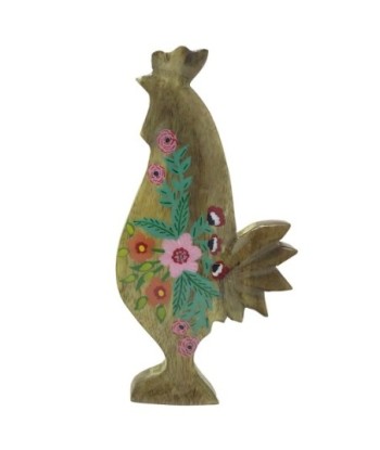 ORIGEN Home Decor Gallina De Madera Marrón - Figura de Gallina 30x14x5cm
