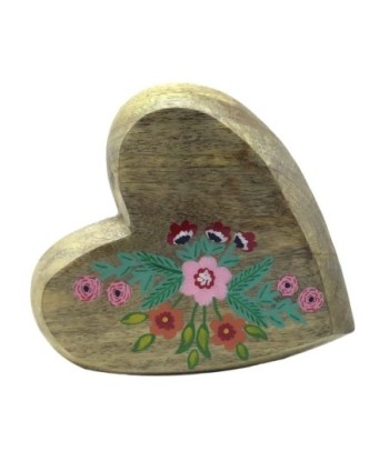ORIGEN Home Decor Corazon De Madera Varios | Figura Marrón - 15x14x3cm