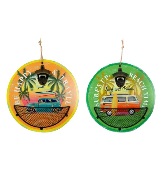 ORIGEN Home Decor Placa Abrebotellas 2U Abrebotellas Verde Redondo 29x29x8cm Accesorio para amantes del vino