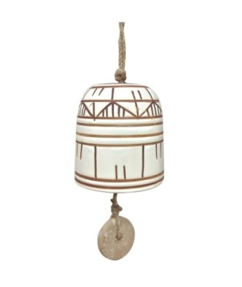 ORIGEN Home Decor Campana Colgantes | Blanco Ovalado - 29x9x9cm