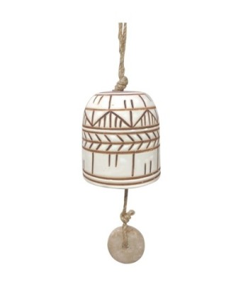 ORIGEN Home Decor Campana Colgantes | Crudo Ovalado - 29x9x9cm