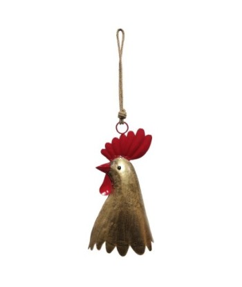 ORIGEN Home Decor Campana Gallo Colgantes Marrón 45x14x8cm