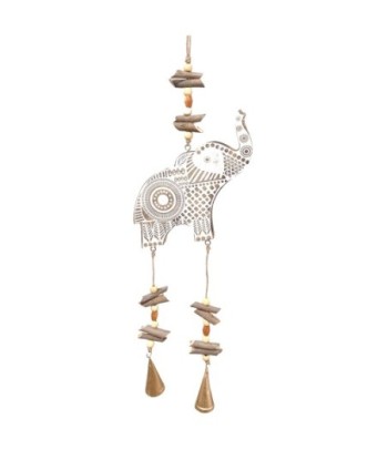 ORIGEN Home Decor Movil Elefante Colgantes | Diseño Único y Versátil - Blanco - 68x21x3cm