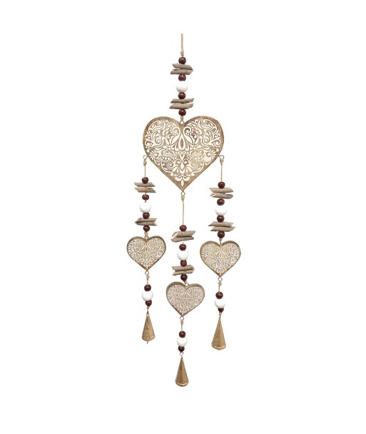 ORIGEN Home Decor Movil Corazon Colgantes Blanco - 90x24x3cm