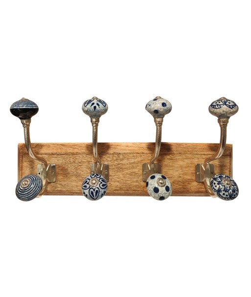 ORIGEN Home Decor Percha 4 Pomos Percheros Marrón 20x44x12cm