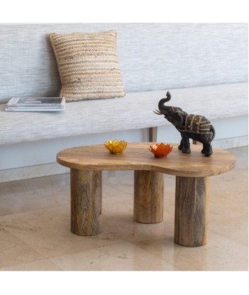 Mesita auxiliar de madera de mango - Mueble Bohemio para decoración del hogar