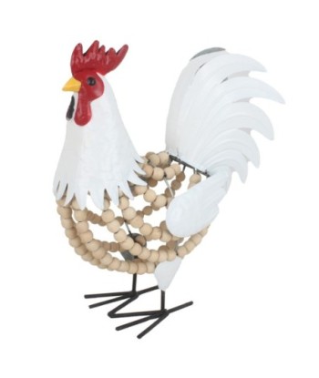 ORIGEN Home Decor Gallo Animales Figura de Animal Blanco - 35x29x16cm