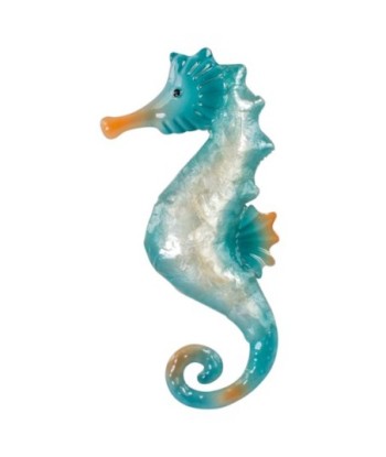 ORIGEN Home Decor Caballito De Mar Apliques Metal Azul 28x14x2cm