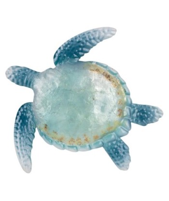 ORIGEN Home Decor Adorno De Pared Tortuga Apliques Metal Azul 27x27x1cm