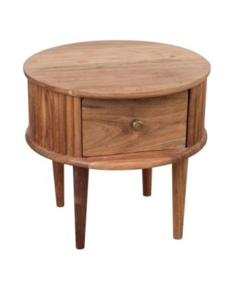 Conjunto de 2 Mesitas Auxiliares de Madera de Acacia