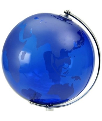 ORIGEN Home Decor Bola Globos Mundo Azul Redondo - 27x22x20cm