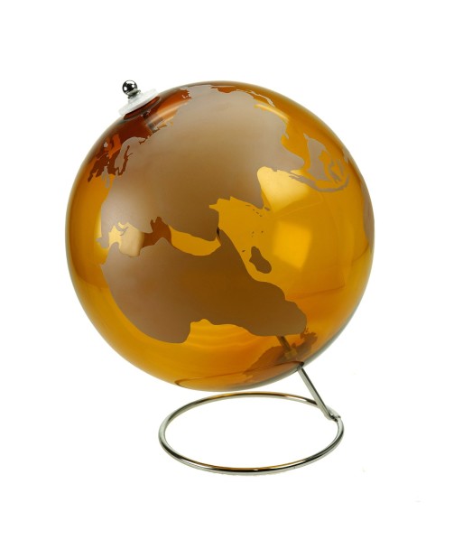 ORIGEN Home Decor Bola Globos Mundo Dorado Redondo 30x25x25cm