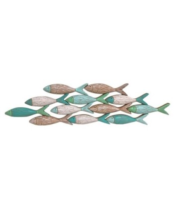 ORIGEN Home Decor Adorno Pez Placas De Madera Azul - 21x81x3cm