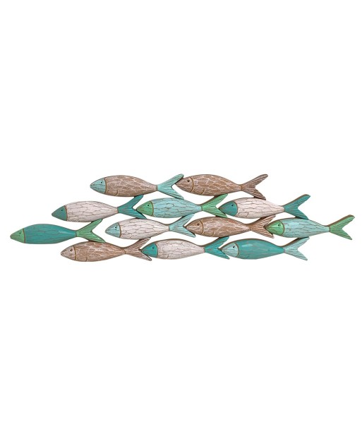 ORIGEN Home Decor Adorno Pez Placas De Madera Azul - 21x81x3cm