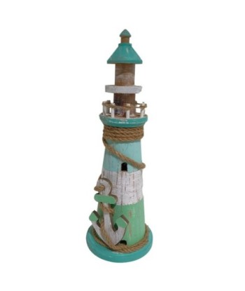 ORIGEN Home Decor Faro Marinero Azul - Figura Decorativa de 41x14x14cm
