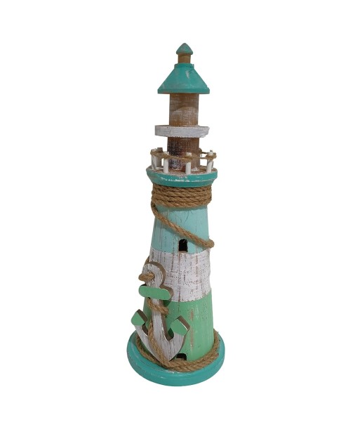 ORIGEN Home Decor Faro Marinero Azul - Figura Decorativa de 41x14x14cm