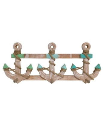 ORIGEN Home Decor Percha De Anclas Percheros Azul - 24x57x6cm