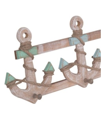 ORIGEN Home Decor Percha De Anclas Percheros Azul - 24x57x6cm