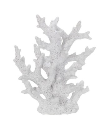 ORIGEN Home Decor Coral Marinero | Figura Decorativa Resina Blanco - 24x19x8cm