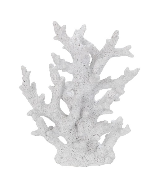 ORIGEN Home Decor Coral Marinero | Figura Decorativa Resina Blanco - 24x19x8cm