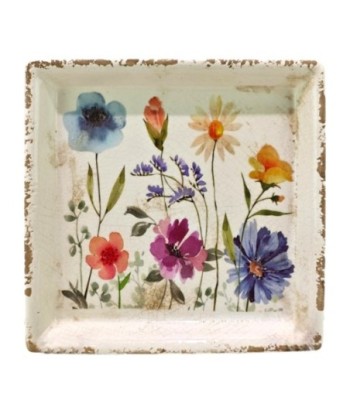 Plato Decorativo de Flores Multicolor para Jarrones y Portavelas, Ideal para Decoración Romántica del Hogar