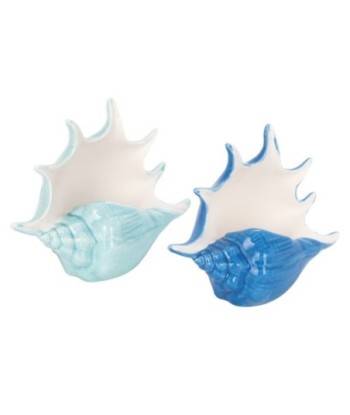 ORIGEN Home Decor Concha 2U Jarrones Y Portavelas | Portavela Blanco - 12x16x7cm