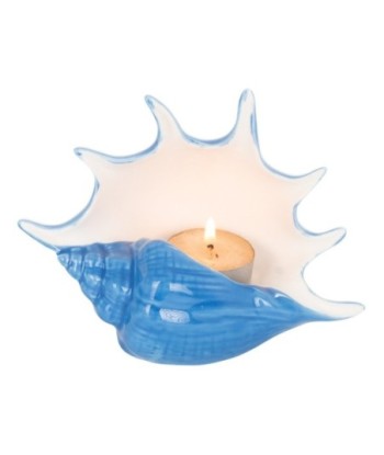 ORIGEN Home Decor Concha 2U Jarrones Y Portavelas | Portavela Blanco - 12x16x7cm