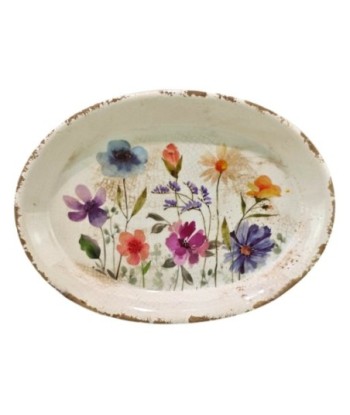 Plato Decorativo de Flores Multicolor para Jarrones y Portavelas, Ideal para Decoración Romántica en el Hogar