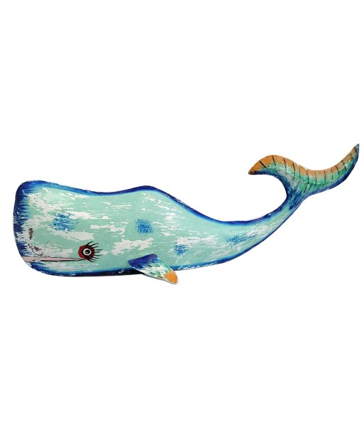 ORIGEN Home Decor Ballena Marinero Figura de Pez Verde 11x35x8cm