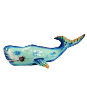 ORIGEN Home Decor Ballena Marinero Figura de Pez Verde 16x47x12cm