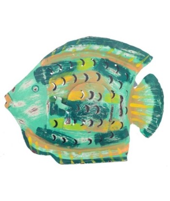 ORIGEN Home Decor Pez Verde Portavelas Marinero - Figura de Pez Verde - 24x30x9cm