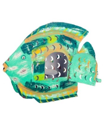 ORIGEN Home Decor Pez Verde Portavelas Marinero - Figura de Pez Verde - 24x30x9cm
