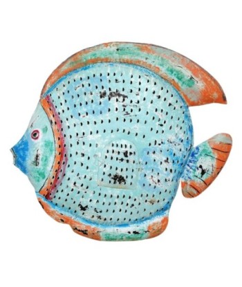 ORIGEN Home Decor Pez Azul Portavelas Marinero | Figura de Pez Azul - 87x102x20cm
