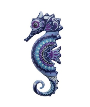 ORIGEN Home Decor Caballito De Mar Jardin | Figura Marinera Azul - 31x13x2cm