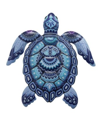 ORIGEN Home Decor Tortuga Jardin | Figura de Tortuga Azul - 31x28x2cm