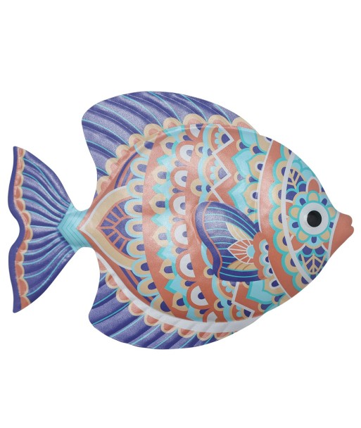 ORIGEN Home Decor Pez Jardin | Figura de Pez Gris - 23x31x2cm