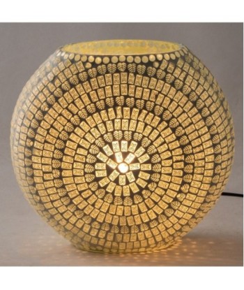 ORIGEN Home Decor Lampara Mosaico Sobremesa Multicolor Ovalado - 13x25x25cm