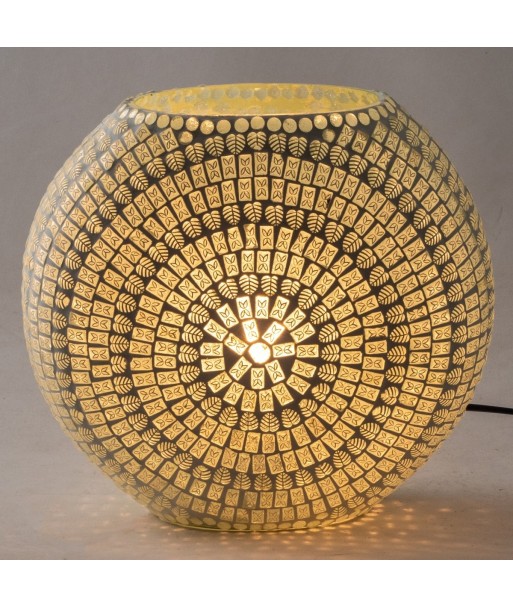 ORIGEN Home Decor Lampara Mosaico Sobremesa Multicolor Ovalado - 13x25x25cm
