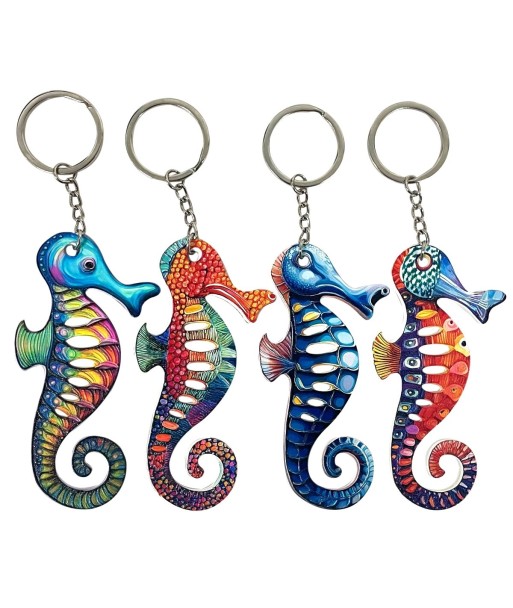 Llavero Caballito de Mar Nautico Decorativo, Regalo Original para Amantes del Mar, Accesorio Ideal para Claves