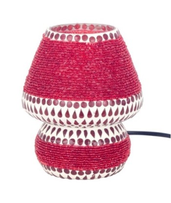 ORIGEN Home Decor Lampara Mosaico Sobremesa Lamparas Rojo 18x14x14cm