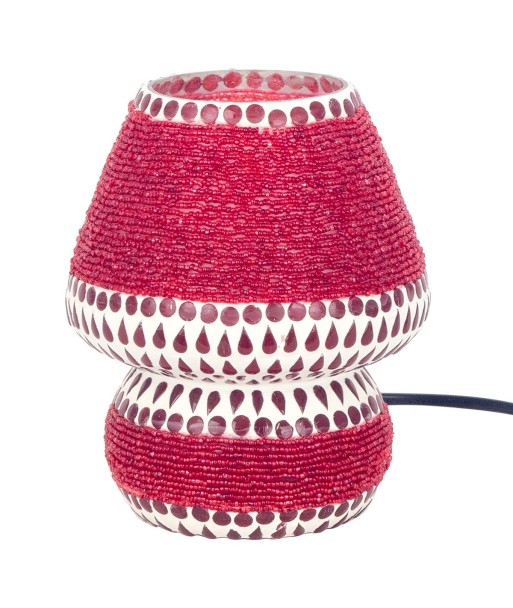 ORIGEN Home Decor Lampara Mosaico Sobremesa Lamparas Rojo 18x14x14cm