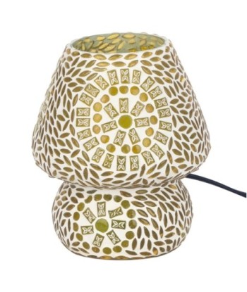 ORIGEN Home Decor Lampara Mosaico Sobremesa Amarillo - 18x14x14cm