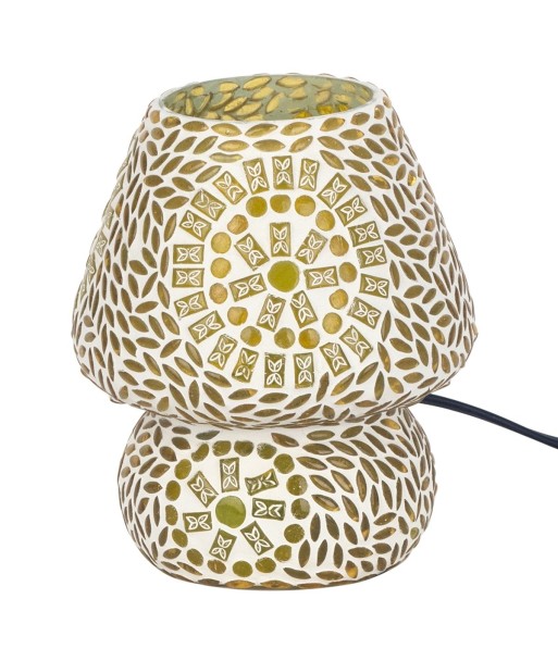 ORIGEN Home Decor Lampara Mosaico Sobremesa Amarillo - 18x14x14cm