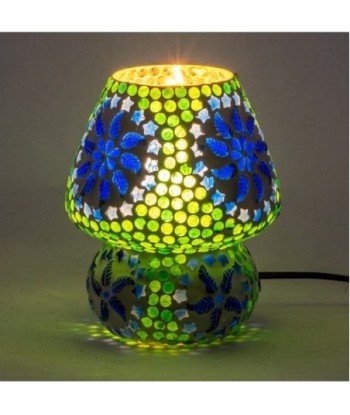 ORIGEN Home Decor Lampara Mosaico Sobremesa Lamparas | Verde - 18x14x14cm
