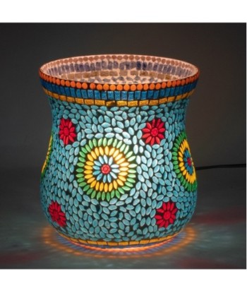 Lámpara mosaico sobremesa estilo étnico artesanal decorativa