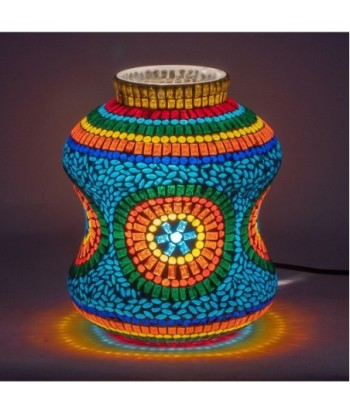 Lámpara mosaico sobremesa estilo étnico decorativo