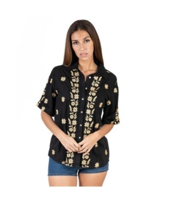 Camisa de mujer manga larga, blanca, estilo étnico, ideal para invierno