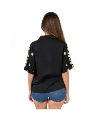 Camisa de mujer manga larga, blanca, estilo étnico, ideal para invierno